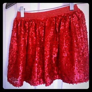 Cat & Jack Bright Red Sequin Skirt